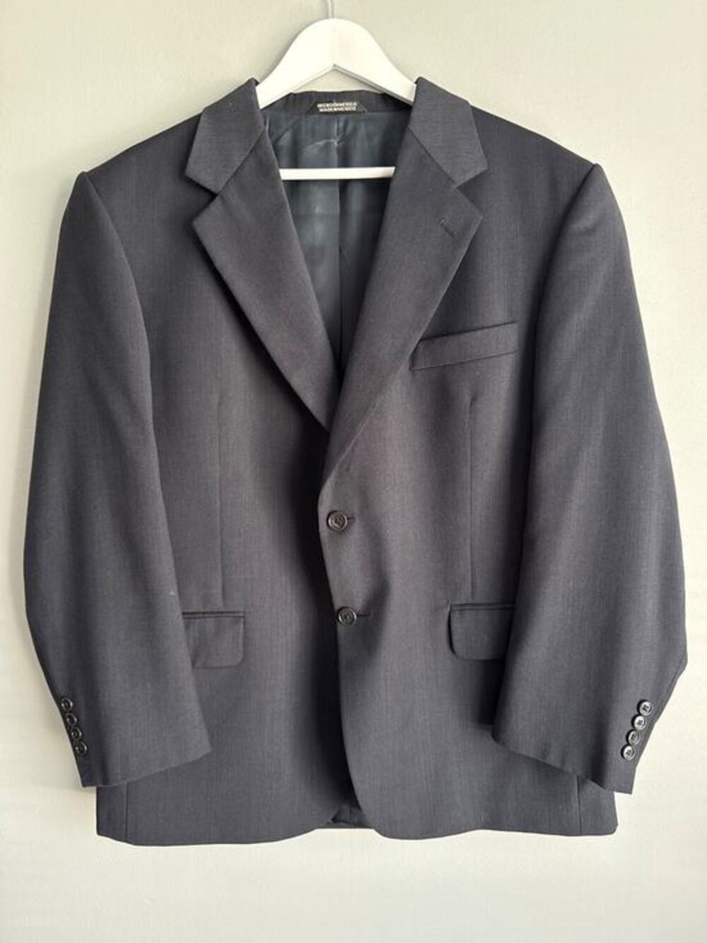 Stafford Men 42S Gray Wool Suit Jacket Office Workwear Classic Business Casual